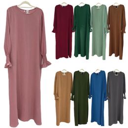 Ethnic Clothing Muslim Women Modest Abaya Eid Ramadan Prayer Garment Islamic Arabic Dress Dubai Turkey Kaftan Loose Robe Gown Caftan