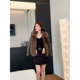 Haining Down For Women In Autumn Winter 2023, New Fashionable And High-End Hangzhou Fur Integrated Jacket 718196