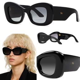 Luxus-Designer-AM0434Ssunglass Damen-Klassiker, schwarzes Acetat, Katzenaugen-Rahmen, moderne Mode-Sonnenbrille mit Box