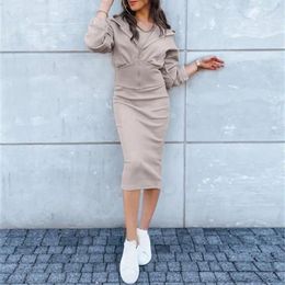 Work Dresses Autumn Winter Fashion Sports Style Two Piece Set Women Casual Sleeveless Tank Top Dress Zipper Hoodie Coat