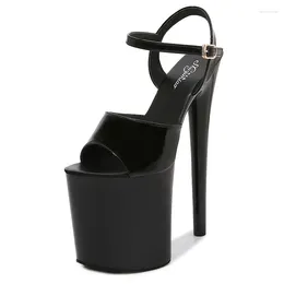 Sandals Patent Leather 20cm Extra-high Heels Stilettos Sexy Waterproof Platform Hate The Sky And High Women Designer