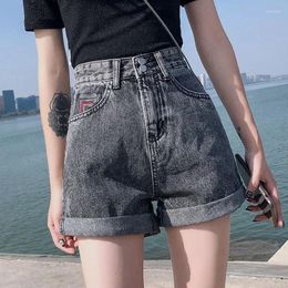 Women's Shorts Women Jeans Short Pants Denim Biker Distressed Summer Vintage Fashion Korean Straight-leg Wide Leg Loose Aesthetic Casual