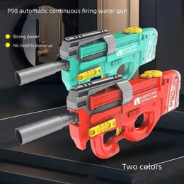 Gun Toys Summer Automatic Electric P90 Continuous Firing Water Gun Toys Swimming Pool Water Beach Outdoor Toys for Boys And Girls GiftsL2403