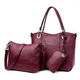 Evening Bags 2 Pcs Fashion Women Handbag Large Woman Messenger Bag Female Leather Composite Shoulder Women's Big Tote 2024