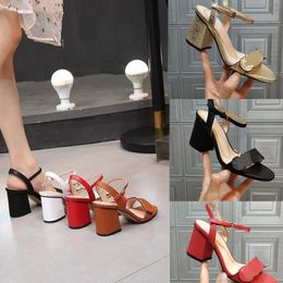 new women one line strap high-heeled sandals pure color 100% leather metal buckle vintage sandal lady open toe thick bottom casual high low large size shoes sizes 10/11/12/