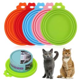 6 Colours Silicone Pet Food Sealed Cans Lids Sealed Food Can Cover Storage Lids Universal Size Fit 3 Standard Size Food Can Lid9853535