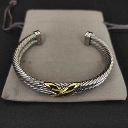 David Yurma x 10mm Bracelet for Women High Quality Station Cable Cross Collection Vintage Ethnic Loop Hoop Punk Jewellery Band 230922