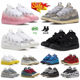 luxury mens womens brand sneakers designer shoes 2024 triple black white grey yellow pink light blue suede leather trainers