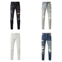 Tears Hole Denim Skinny Ruin D2 Jeanstears Designer Black Slim Fit Stack Rock Revival Jeans Pants Religion 992