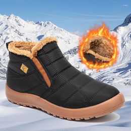 Männer Boots 42 für Slip Winter an Schuhen Frauen wasserdichte Knöchel weibliche Schneebotines 2024 Black Botas Femininas 46 433 752 5