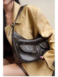 Evening Bags JIAERDI Vintage Coffee Shoulder Bag Women Retro Autumn Pocket Chic Casual Underarm Female Girls Y2k Handbag Bolsa