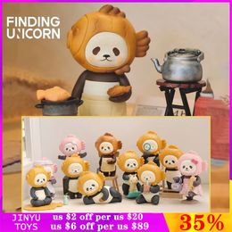 Original MiNi Taiyaki Panda Series Mystery Box Trendy Toys Model Kawaii Cartoon Animal Anime Figure Desktop Ornaments Collection 240227