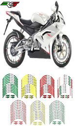Motorcycle rim paint decorative stickers reflective signs and decals night reminder tape 12 stripes for Aprilia RS 1257996469