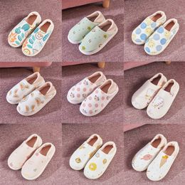 Winter Nonslip Bottom Womens Soft Pregnant Fruit Home Postpartum Large Size Cotton Slippers Size 36-41 G 70