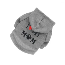 Dog Apparel Winter Pet Clothes Printed Hoodie Warm Sweatshirt Animal Leisure Fashion Costume Outfit Accessory Home Indoor Outdoor