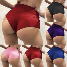 Women's Pants High Waist Solid Colour Slim Hip Stretch Buttocks Belly Sports Yoga Casual