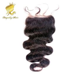 Brazilian Silk Base Closure Body Wave Human Hair 4x4 Silk Closure Bleached Knot Middle 3 Part Silk Base Closure Top Lace86295654809710