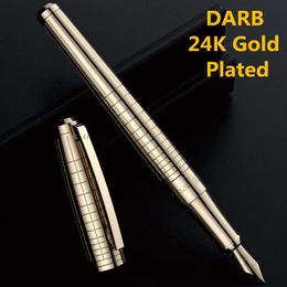 DARB Fountain Pen 24K Gold Plated High Quality Metal For Business Office Writing 240306
