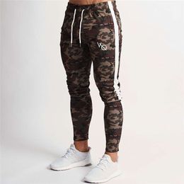 Homens ginásio joggers esportes fiess camuflagem impressão calças casuais ao ar livre treinamento de corrida musculação sweatpants