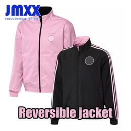 JMXX 24-25 Inter MiamiS Special Soccer Reversible Jacket Jerseys Mens Jersey Man Football 2023 2024 Windbreaker Long Sleeved Fan Version