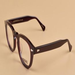 Whole-New Brand Designer Eyeglasses Frames Lemtosh Glasses Frame Johnny Deppuality Round Men Optional Myopia 1915 With Case330G