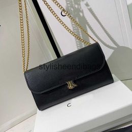 Cross Body Fashion designer luxury Leather wallets long Credit Card Holder purse bags postman bag With chain coin purses with box dust H240309