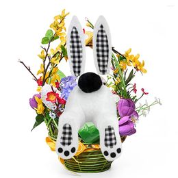 Decorative Flowers Cute Wall Hanging Easter Wreath Kit DIY Buwith Ears BuDecors For Front Door Decor