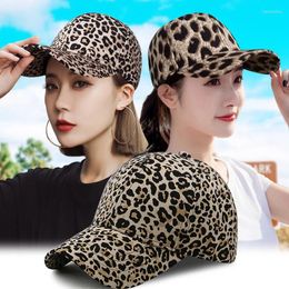 Ball Caps Spring And Summer Korean Version Of Leopard Print Duck Cap Sports Casual Fashion Baseball Men Women Curved Edge Hat