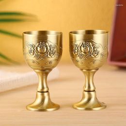 Mugs 1pc 25/100ml Vintage Wine Cup High-quality Metal Retro Unique Mini Champagne Chalice Gifts