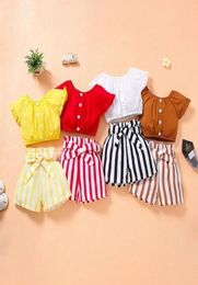 Girls Clothes 2t Girl Skirt Set Summer toddler clothing sets 1 to 4T conjunto corto dos piezas6471219