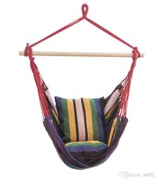 Anti Wear Canvas Hanging Rope Chair Student Dormitory Convenient Hammock Swing Indoor And Outdoor Blue Stripe New Arrival 65xr dd3120170