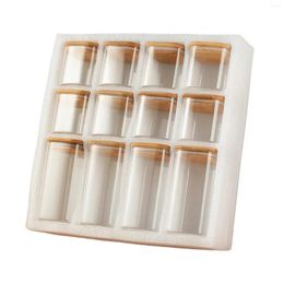 Storage Bottles 12Pcs Glass Jar Wide Mouth Pantry Organization Food Kitchen Canisters For Grain Tea Bean Coffee Dry Ingredients