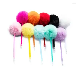 10Pcs Novelty Ballpoint Pen Plush Ball Funny Writing For Kid Class Reward Christmas Stocking Fillers