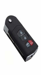 Car Styling 4 Buttons Remote Flip Folding Key Fob Shell Case For Car Mazda 3 5 6 RX8 CX7CX9 MAZ24R Blade76742109910657