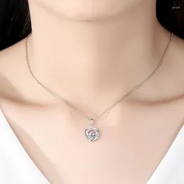 Pendant Necklaces NL-00948 2024 in Women Jewelry Accessories Sier Plated Zircon Necklace Bridesmaid Gift Drop and Wholesale Bulk