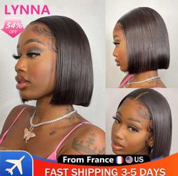 4x4 Short Bob Wigs Lace Closure Wig Straight Human Hair Wigs For Black Women 150 Brazilian Hair Perruque Cheveux Humain S0826347899756233