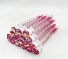 2021 New Arrivals Reusable Eyebrow Brush Tube Disposable Eyelash Brush Diamond Colourful Clear Bottle Eyelash Mascara Wands Brushes9091664