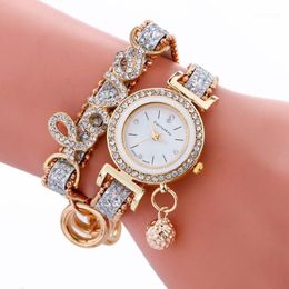 Stilvolle Einfachheit Weben Armband Dame Frau Armbanduhr Kleid Uhr Runden Zifferblatt Aussage Armbanduhren Reloj de mujer de moda #21199I