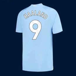 Soccer Jerseys 22 23 24 Haaland Soccer Jerseys Grealish Sterling Mans Cities Mahrez Fans Player Version De Bruyne Foden Football Shirt Kids Kit SetsH240309