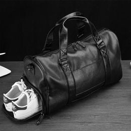 Duffel Bags 2021 Large Leather Luxury Handbags Men Business Bag Travel Baggage Big Tote Short-distance Luggage Sports Gym318Q