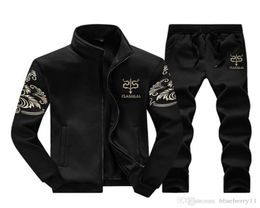 Tracksuits Men Leisure Sport Suit Black Winter Men039s Sportswear Brand Hoodies Hip Hop Jogger Set Cool Sweatshirt Sudaderas Ho9784838