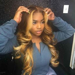 Honey Blonde Full Lace Human Hair Wigs Colored 360 Lace Frontal Wig 13x4 Lace Front Human Hair Wigs Laces Wig1501548644