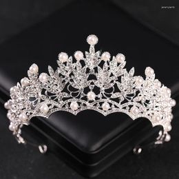 Hair Clips Children Crown Accessories Princess Jewellery Pearl Rhinestone Tiaras Diadems Kids Ornaments Party Girls Gift