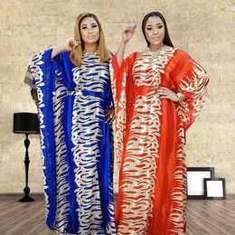 African Dresses For Women Evening Party Maxi Dress Elegant Print Colour Patchwork Stripe Bazin Long Robe Sexy Voile Casual Daily 240226