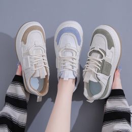 Comemore White Skate Shoes Women AAA+ 2024 New Casual Sneakers Autumn Thick Bottom Shoe Fashion Platform Footwear Flat Round Toe40