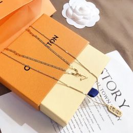 Luxury High-end Jewelry Necklace Charm Fashion Design Necklace 18k Gold Plated Long Chain Designer Style Popular Brand Exquisite G309I