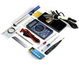 DT830B multimeter 220v 30W Solder Iron electic pencil other DIY electirc soldering tools kit 12pcs in 1 pack1944662