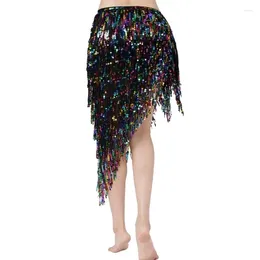 Stage Wear Triangle Sequins Belly Dance Skirt Long Tassel Hip Scarf Festival Outfits Women Accessories Dancing Belt