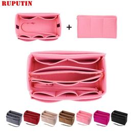 Womens Makeup Organiser Felt Cloth Insert Bag Multi-functional Travel Cosmetic Bag Girl Storage Toiletry Liner Bags220k