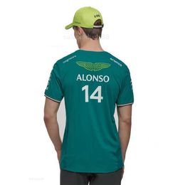Men's T-Shirts 2024 NEW Aston Martin f1 team t-shirts Spanish racing driver Fernando Alonso 14 and STROLL 18 oversized t-shirts